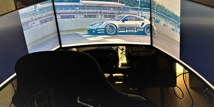 I installed 3-32 inch displays for sim racing