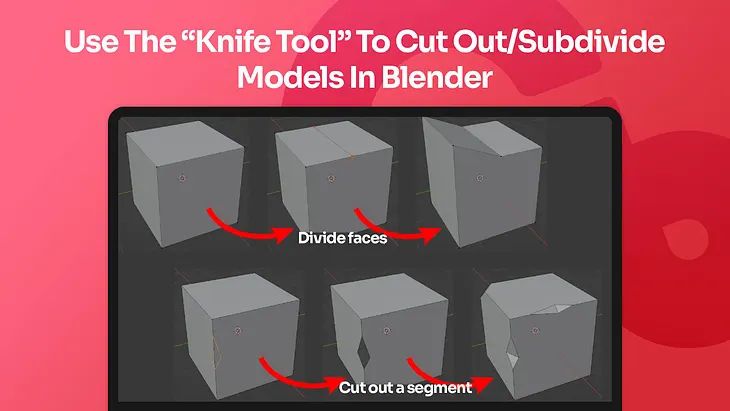 Use The “Knife Tool” To Cut Out/Subdivide Models In Blender