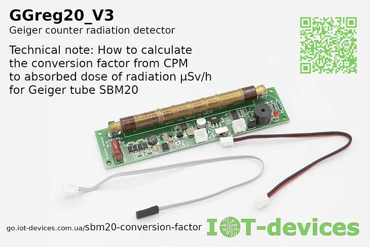 Technical note: How to calculate the conversion factor for Geiger tube SBM20