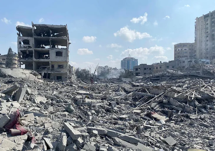 The destruction of Gaza.