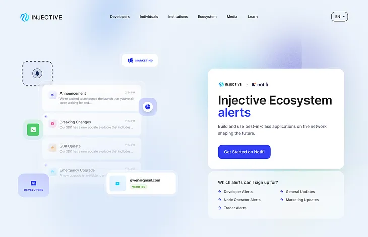 Notifi Integrates Injective: Powering Notifications for Blockchain Networks and their Communities