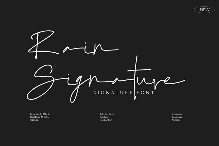 Rain Signature Font