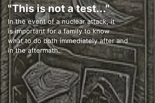 “This is not a test…”