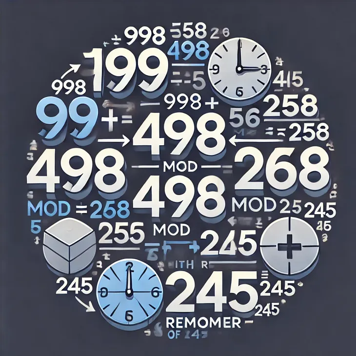 Modular Arithmetic: An Exploration of 999 − 498 mod 256