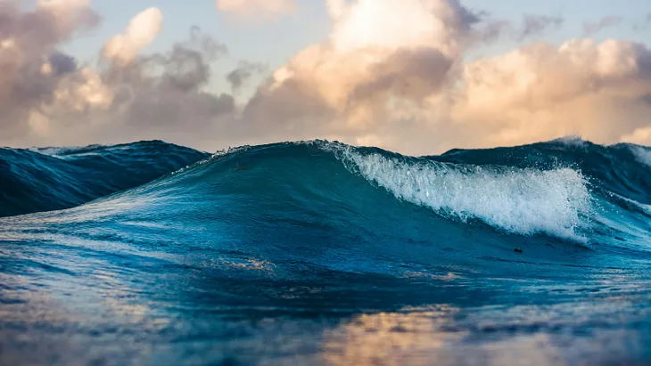 Large ocean wave…