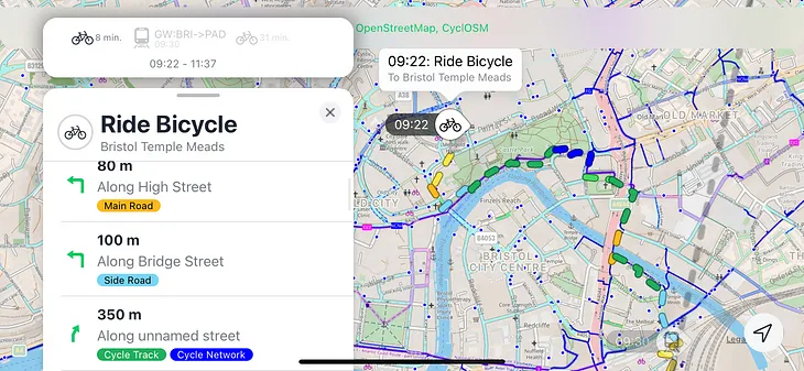 New features for cyclists