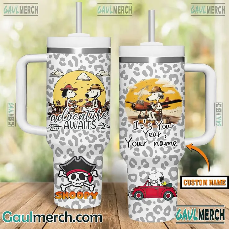 Get Ready for Adventure with the Snoopy Pirates “Adventure Awaits” Custom Tumbler