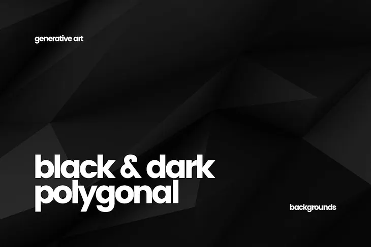 10 Different Dark and Black Polygon Backgrounds