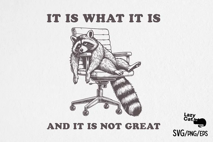 Vintage Funny Sarcastic Raccoon SVG Free