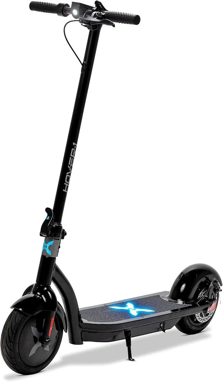 Hover-1 Alpha Foldable Electric Scooter with 450W Brushless Motor, 18 mph Max Speed, 10” Air-Filled Tires and 12 Mile Range