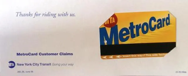 Government Works! Only 8 Weeks After Mailing in My Broken MetroCard I Got a New One