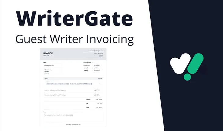 Guest Writer? Create Your Invoices with WriterGate