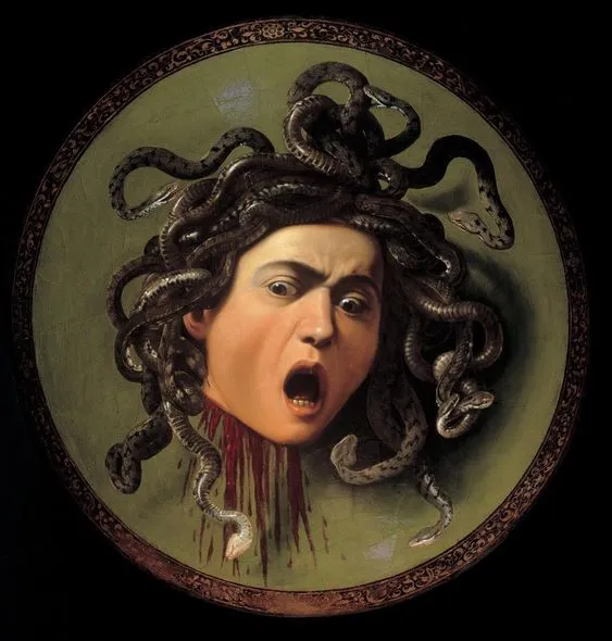 Medusa by Caravaggio: grotesque and beauty