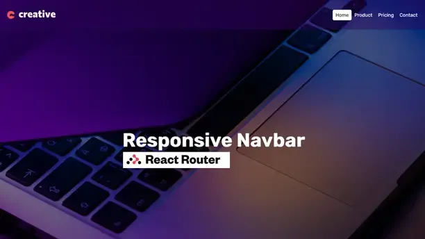 Responsive Navbar in React Js using React Router