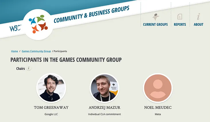 Becoming W3C Games Community Group co-chair