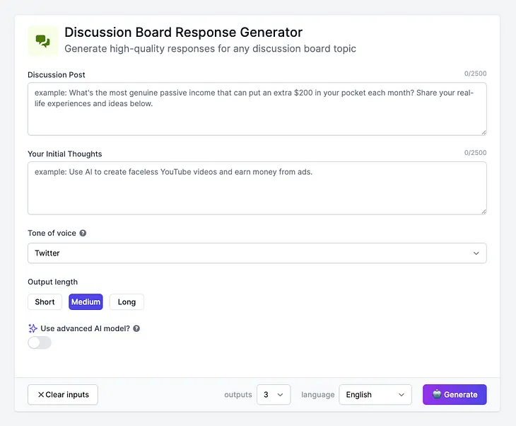 Discussion Board Reply Generator: Boost Engagement Effortlessly