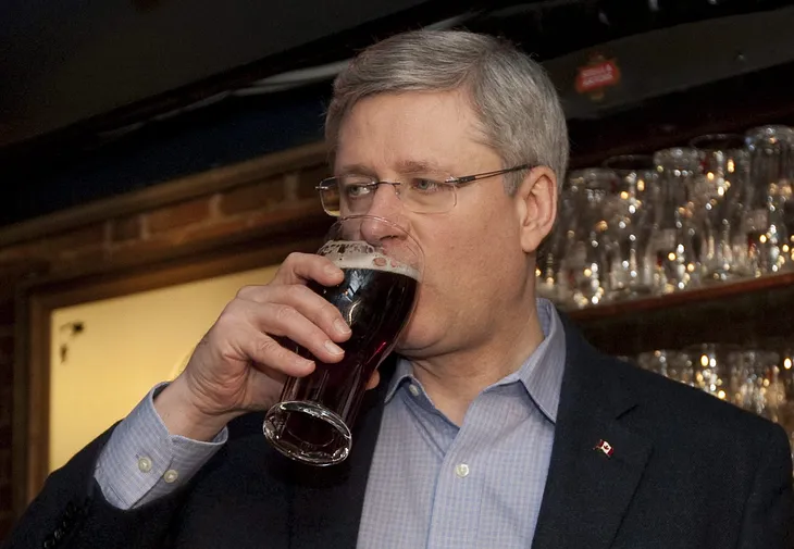 Stephen Harper at the gym.