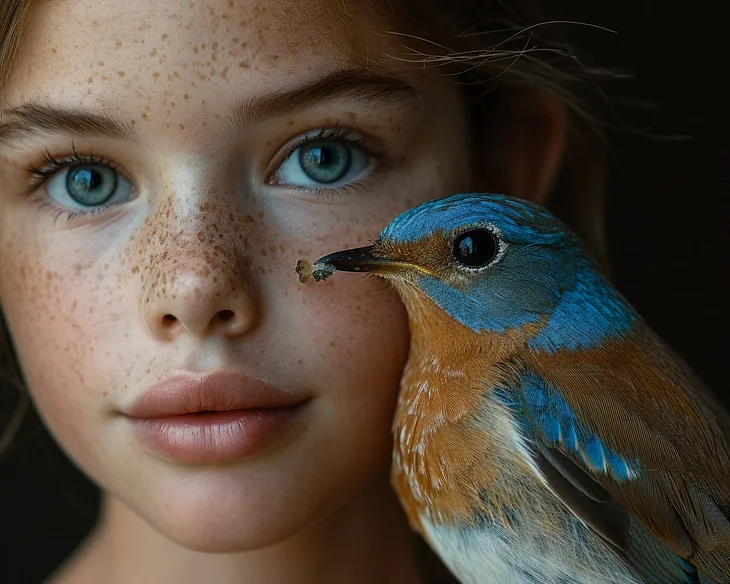 Surreal Synthographs of Kids + Birds