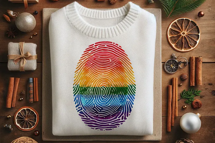 Rainbow Fingerprint Pride Art