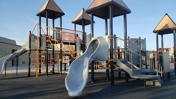 A playground before the next bully arrives.