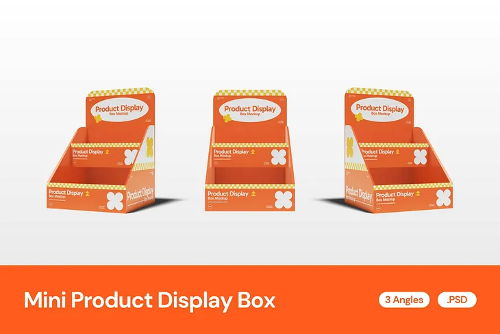 Mini Promotional Product Display Box Mockup