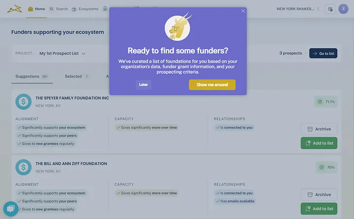 Impala’s onboarding flow.