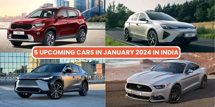 5 upcoming cars in January 2024 in India