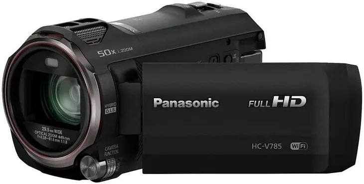 Panasonic Full HD Video Camera Camcorder, 20X Optical Zoom, 1/2.3 Inch BSI Sensor, HDR Capture, Wi-Fi Smartphone HC-V785 (Black)