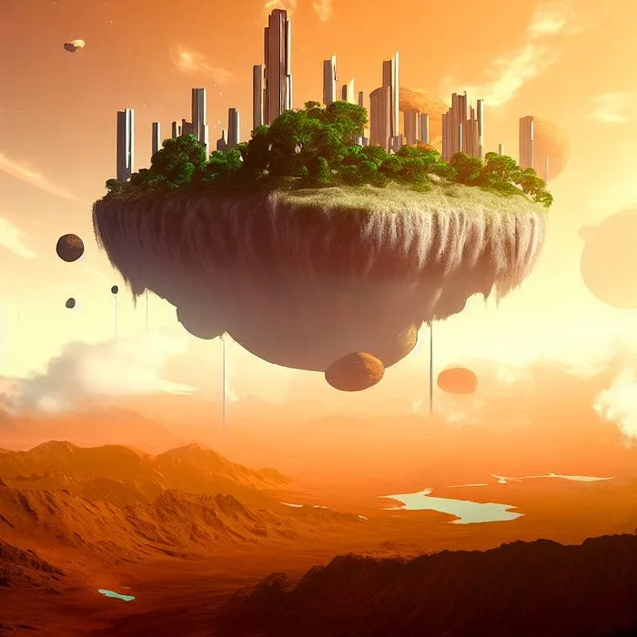 floating planet, floating city, afterlife, what happens when we die, fiction