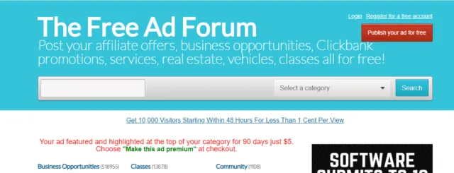 Free Ad Forum — How To Place Free Ads For Affiliate Offers