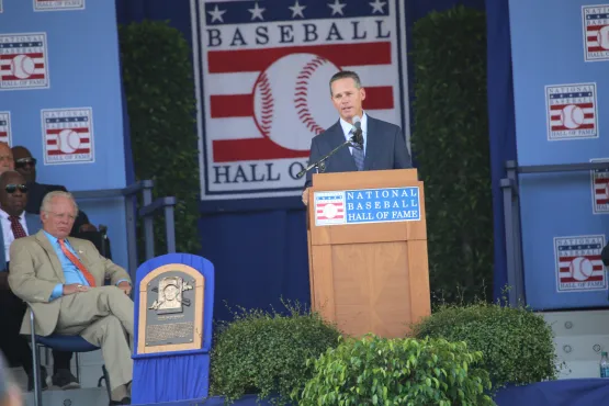 Craig Biggio speaks at his Hall of Fame induction 