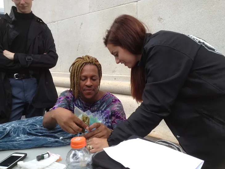 Hey Look, It’s Mykki Blanco Out In The Rain Doing Free Henna Tattoos