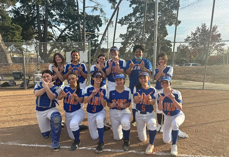 SJND Softball Team on a Six-Game Win Streak