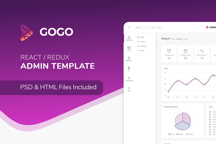 Gogo React — React Admin Template