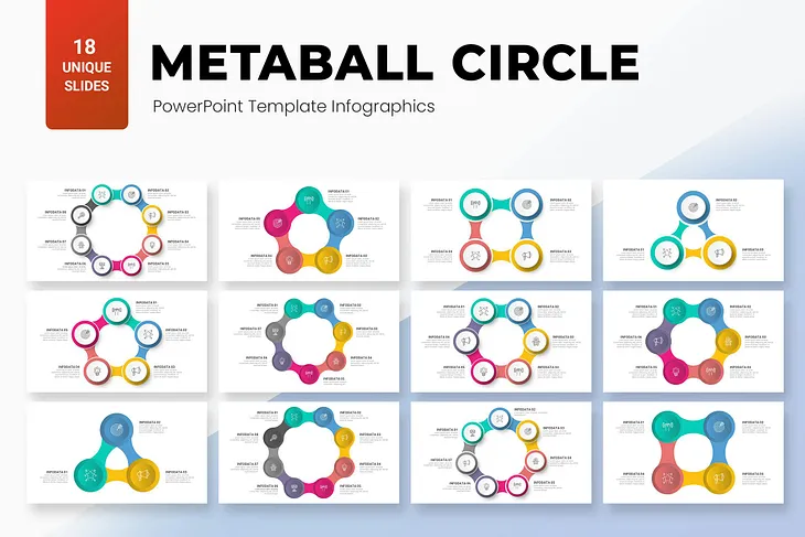 Metaball Circle Infographics PowerPoint Template