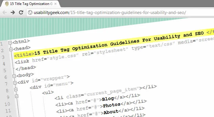 15 Title Tag Optimization Guidelines For Usability and SEO