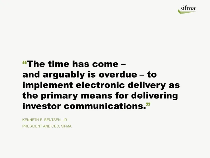 It’s Time for Regulators to Embrace E-Delivery to Meet Investor Needs for the 21st Century