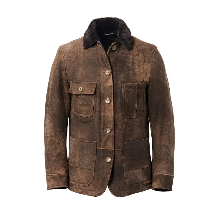 Embrace Luxury and Comfort with the Kabok Brown Lamb Shearling Jacket