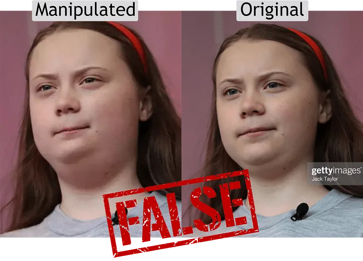 False: Images of Greta Thunberg’s ‘weight gain’ are digitally manipulated