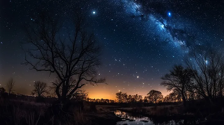 December Skywatching, Night Sky