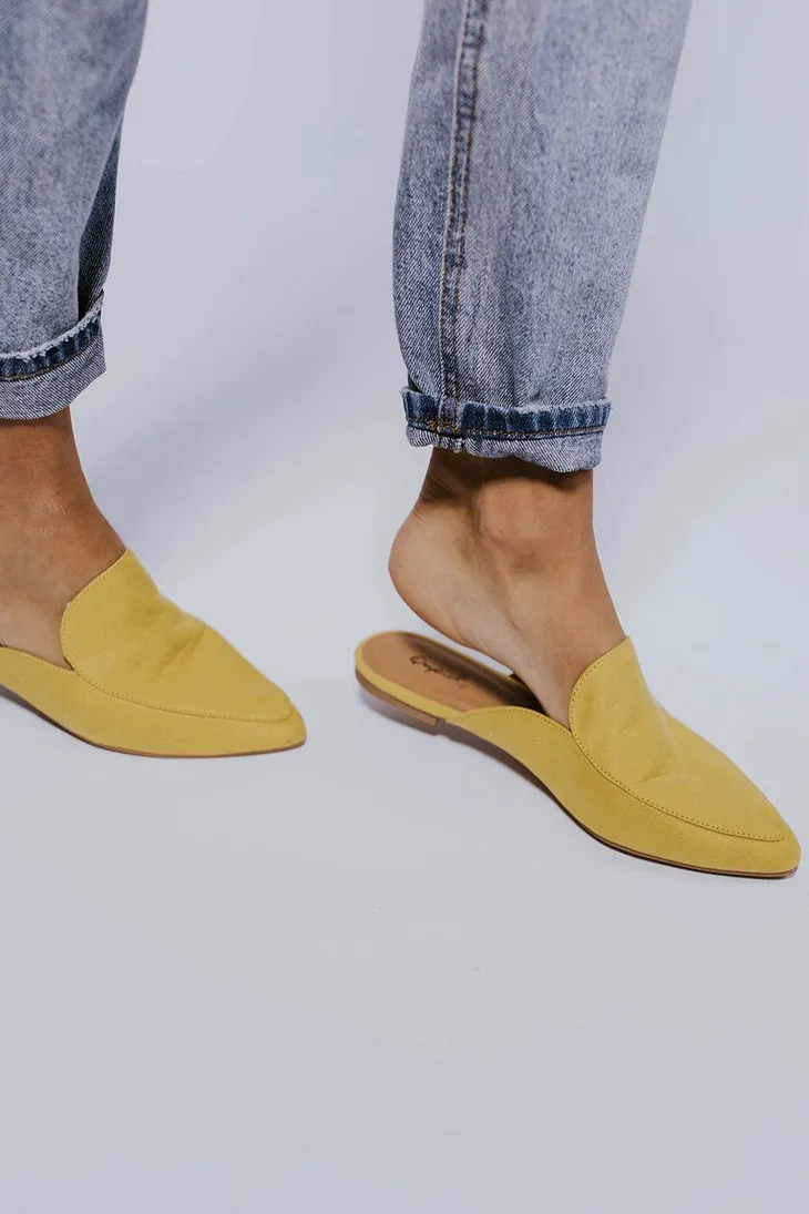 Mules — A type of shoe that is growing in popularity