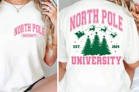 North Pole University SVG Christmas PNG