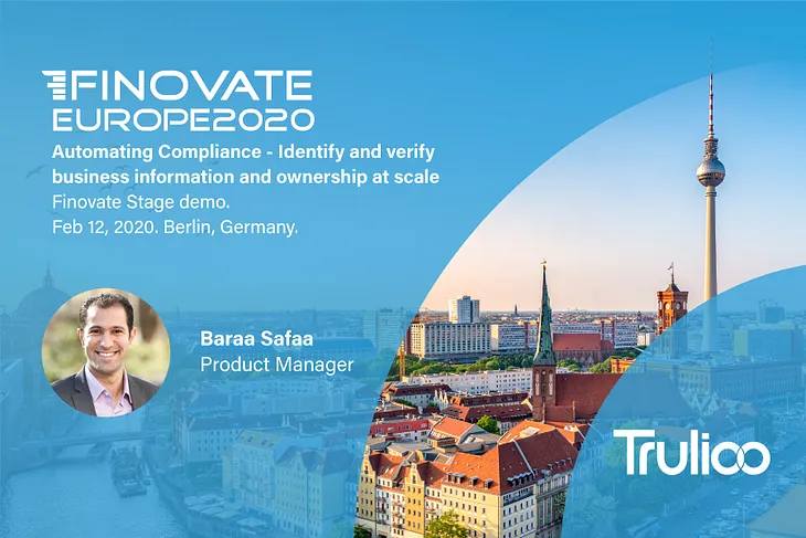 Meet Trulioo at FinovateEurope 2020 — learn how to seamlessly verify 330 million business entities