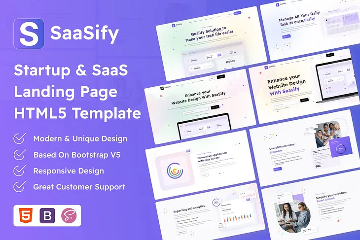 Saasify — Startup & SaaS Landing Page Template