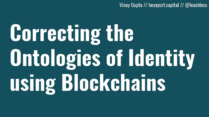 A Blockchain Solution For Identity?