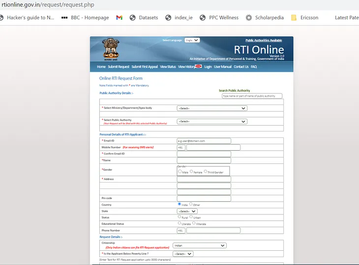 How to file an RTI Application