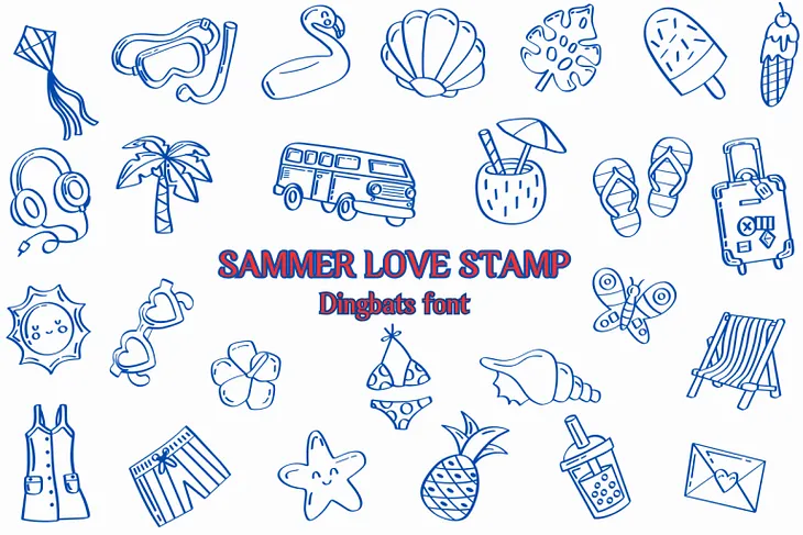 Sammer Love Stamp Font