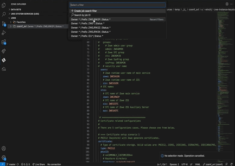 Step-by-step guide: Use a PKCS12 (file-based) keystore with Zowe generated certificate