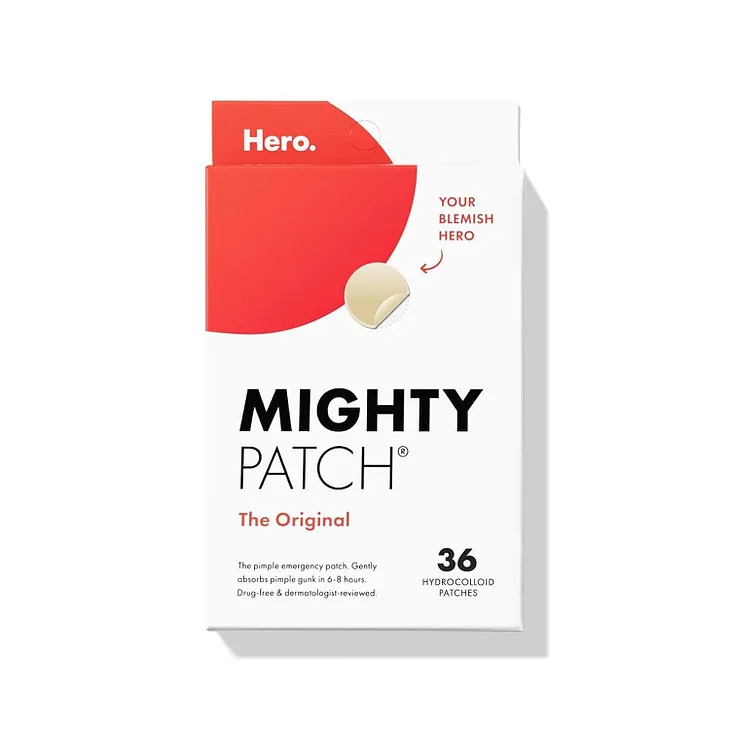 Mighty Patch Original from Hero Cosmetics — Hydrocolloid Acne Pimple Patch for Zits and Blemishes