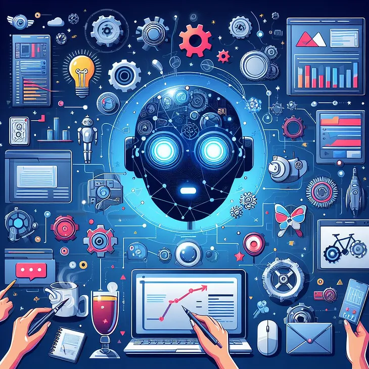 An image depicting the integration of AI tools in UX design generated by Copilot